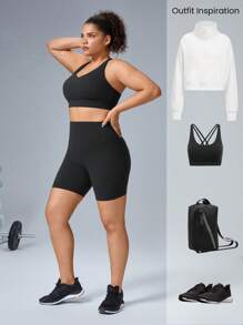 GLOWMODE 6 英寸 FeatherFit™ 塑腹骑行短裤 健身房夏季健身