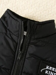 Genkimix Kids 男童字母印花拉链冬季夹克 - 彩色 - 查看 4