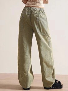 Bohemela Quần jeans nữ dệt sọc thường ngày phong cách BOHO Thu/Đông - Màu xanh lam - Xem 7