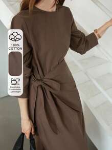 Dazy-Less Jesienny i wiosenny luźny styl biznesowy casualowy w jednolitym kolorze, prosty strój biurowy, dojazdy do pracy, projekt Sense, krawat ze sznurkiem, krawat ze skręconym krawatem, spódnica, garnitur damski, dwuczęściowy garnitur, jesienne ubrania damskie