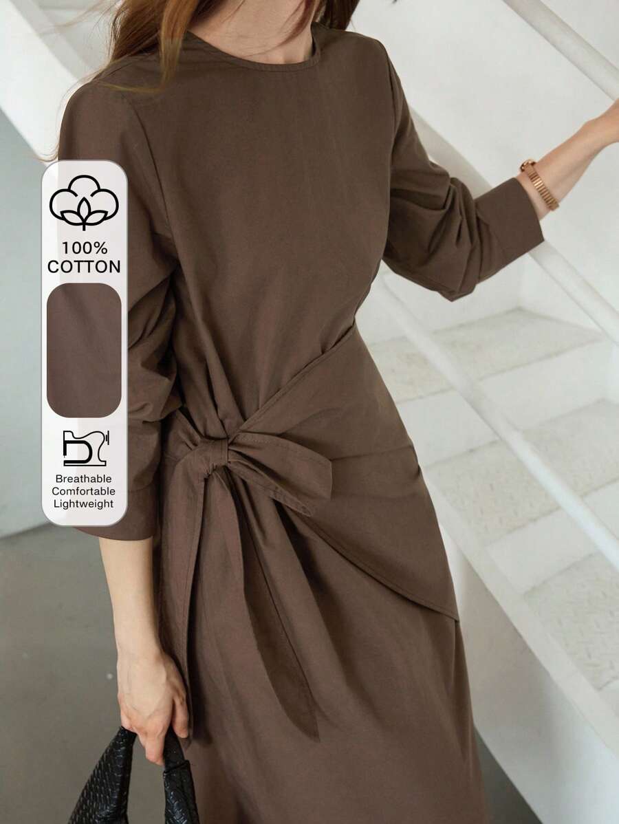 Dazy-Less Jesienny i wiosenny luźny styl biznesowy casualowy w jednolitym kolorze, prosty strój biurowy, dojazdy do pracy, projekt Sense, krawat ze sznurkiem, krawat ze skręconym krawatem, spódnica, garnitur damski, dwuczęściowy garnitur, jesienne ubrania damskie