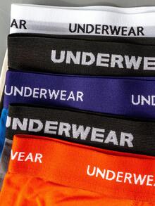 5pcs/Pack Lightweight, Comfortable, Fashionable Boxer Briefs For Teenage Boys Teen Underwear Underwear Boys Underwear Boys Briefs Boys Underwear Pack