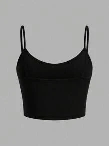 SHEIN EZwear 3件裝黑色藍色白色女款修身短版休閒背心，適合夏季 - 彩色 - 查看 6