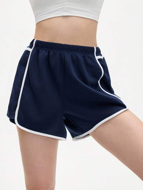 Eassivo Eassivo Women's Contrast Color Trim Sports Skirt & Skort,Women Athletic Shorts, Sporty Shorts, Women Gym Shorts, Women Athletic Shorts