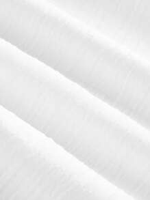 SHEIN MOD Váy xòe nhiều lớp màu trắng thường ngày dành cho nữ, thích hợp cho mùa hè, đa năng, thích hợp mặc hàng ngày, có dây rút ở eo - trắng - Xem 5