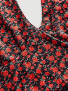 SHEIN MOD 大码女式露背褶饰蝴蝶结摆裙、派对女士服装、化妆舞会礼服、生日女士服装、性感红色连衣裙、蝴蝶结连衣裙、女式长裙、女士舞会礼服、女士正式复古礼服、女士派对礼服、女士鸡尾酒会礼服、女士派对礼服、女士正式挤奶女工礼服、紧身胸衣裙、闪亮面料、安哥拉红、女士夏/秋装、生日礼服、优雅派对礼服、2000 年代风格、万圣节 - 彩色 - 查看 3