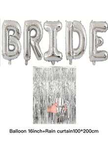 16 英寸/32 英寸新娘气球婚礼装饰玫瑰金银色新娘字母铝箔气球新娘送礼会单身派对用品最佳礼物、婚礼气球、婚礼装饰、家居装饰、房间装饰、派对回礼生日毕业生日装饰派对装饰单身派对装饰毕业装饰 - 彩色 - 查看 12