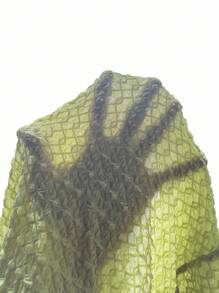 Solflare Plus Drawstring Front Asymmetrical Hem Tee - Lime Green - View 6