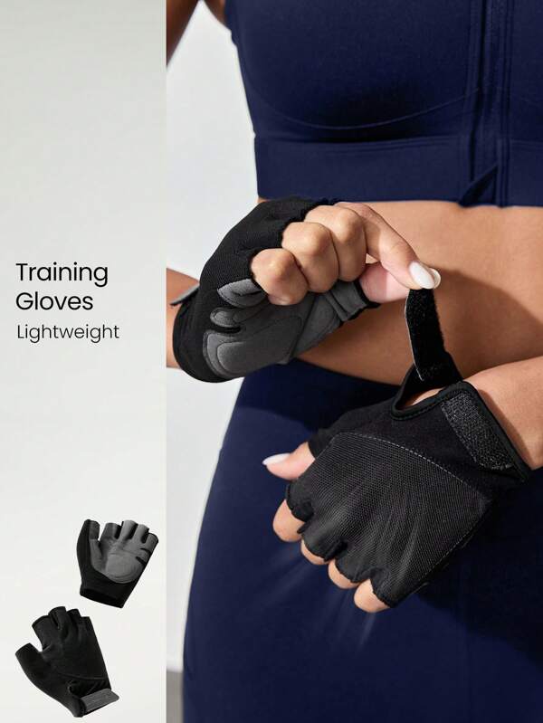 GLOWMODE Get A Grip Stretchy Mesh Comfortable Fitness Gloves With Thicknend Palm Pad Gym Workout