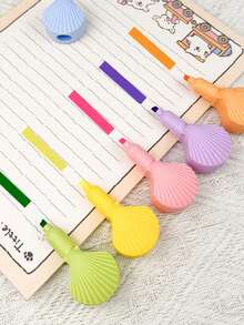 1 Stück süße fluoreszierende Stifte, geeignet für Schule und Büro fluoreszierende Marker und Kinder Graffiti Rückkehr zur Schule - Verschiedenfarbig - Übersicht 3