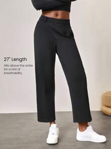 GLOWMODE 28 英寸百搭抗皱弹力小巧易穿脱工作裤，带侧袋，日常休闲办公