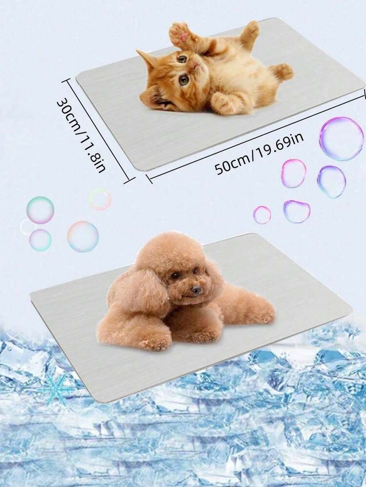 1 件仓鼠铝制冷却垫，小动物散热垫，冷却垫 - 厚金属冷却垫，夏季散热板，防止仓鼠和豚鼠中暑，理想的小宠物降温产品，适用于豚鼠、兔子 - 非常适合宠物降温和舒适！ - 彩色 - 查看 17