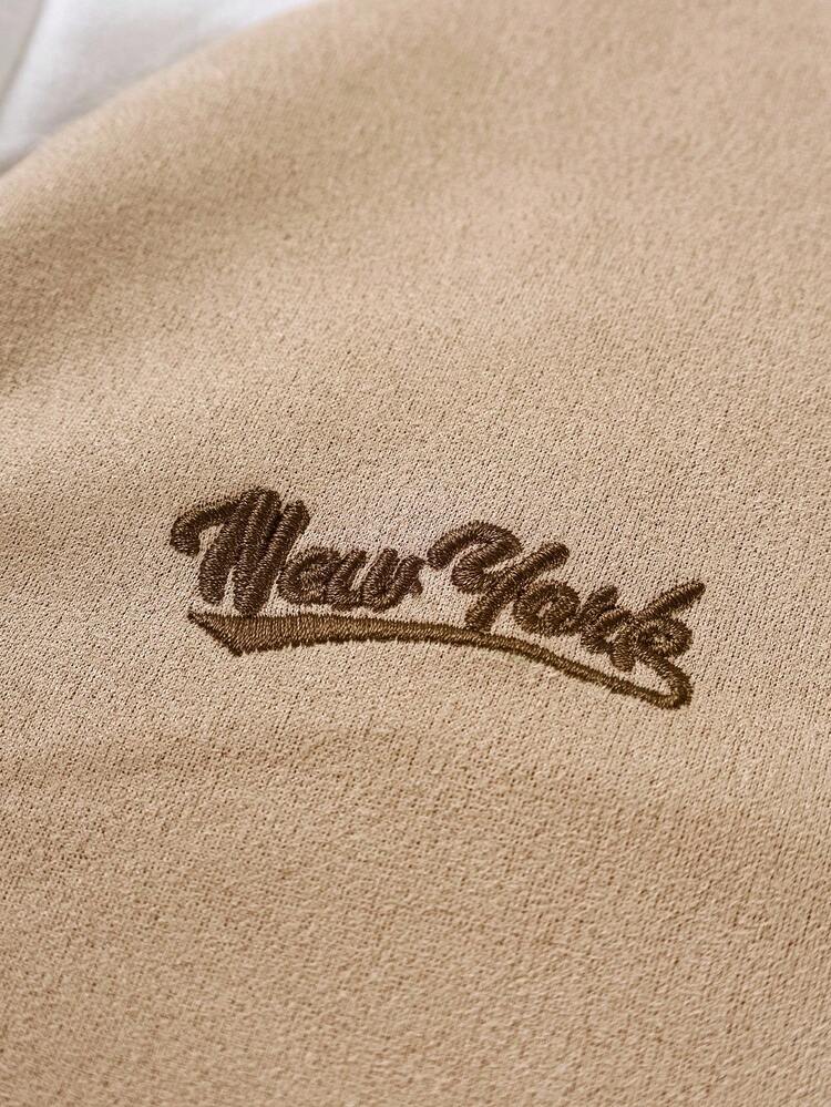 Manfinity EMRG 男士拼色拉链夹克，街头风格短款夹克拉链夹克短款上衣夹克男士短款拉链夹克男士短款夹克拉链短款夹克 - 彩色 - 查看 5