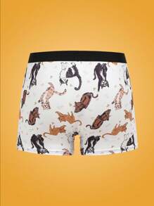 Manfinity 男士貓印花短暫內褲