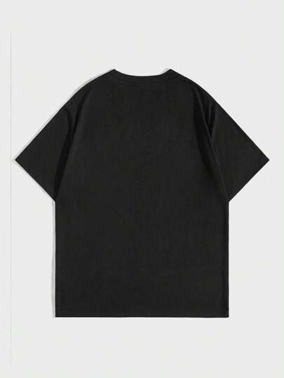 Goth Camiseta de cuello redondo con estampado de araña para hombres, para Halloween, la escuela, estilo de los 2000