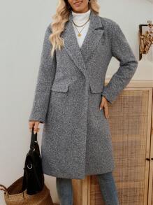 EMERY ROSE Women's Casual Versatile Jacket, Autumn/Winter Grey Coat Women Fall Coat Fall Clothes For Women Coats For Women Winter Clothes For Women Winter Coat Winter Jacket Women Back To School Clothes