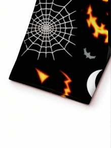 EMERY ROSE Spider Web And Bat Pattern Leggings, Halloween Pants, All-Season Casual Leggings, The Perfect Halloween Costume-Women's Wear Fall Cloth For Women - Multicolor - View 4