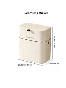 SHEIN 1 pieza Papelera de pared estilizada - de alta capacidad, diseño estético con tapa - papelera ahorradora de espacio para uso doméstico - perfecta para la sala de estar, el baño y la cocina