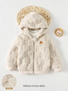 Cozy Pixies Baby Boy Hooded Long Sleeve Jacket Outerwear, Thermal Lined Thick,In Fall/Winter