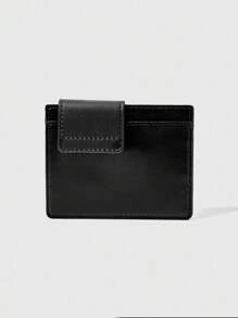 ROMWE Grunge Punk 女士复古可爱心形和十字架便携式卡包 - 黑色 - 查看 4