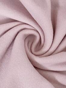 SHEIN Autumn And Winter Maternity Casual Solid Color Oblique Shoulder Long Sleeve T-Shirt - Pink - View 7