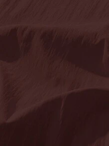 SHEIN Clasi 女士优雅 V 领橙色中长连衣裙，金属环扣腰带，合身腰部设计，春夏