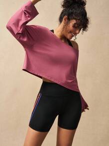 VARSITIE Tricouri și maieuri sport pentru femei, culoare solidă, cu mânecă lungă, scurte, pentru drumeții în aer liber