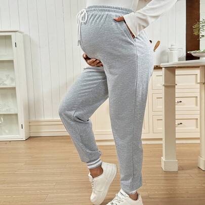 캐주얼 패션 다용도 심플 편안한 끈 느슨한 임산부 스웨트팬츠