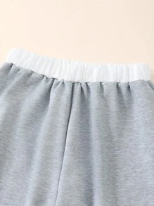 SHEIN Explorewe 抽绳下摆阔腿直筒休闲裤