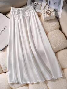 Tween Girl Elegant Solid Color Skirt, Summer