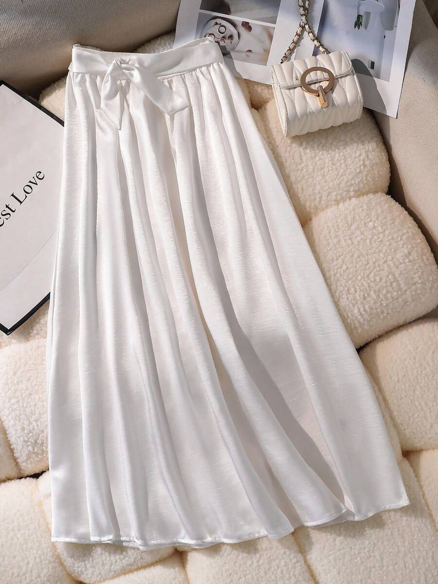 Tween Girl Elegant Solid Color Skirt, Summer