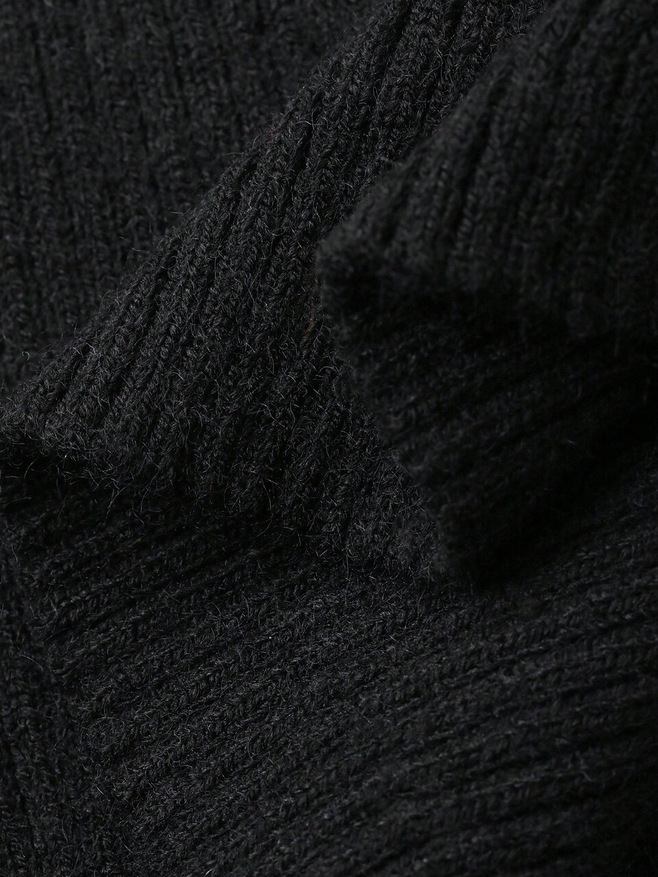 High Collar Waist Cinched A-Line Little Black Dress, Sweater Dress For Layering Under Coats