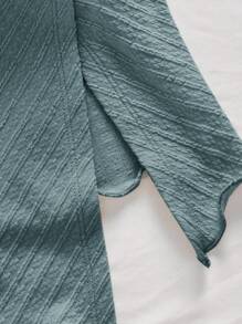 Firerie 女士优雅浪漫时尚通勤性感优雅风格黄色褶皱抹胸，适合派对、海滩度假、返校、浪漫约会、婚礼季、生日、复活节、春夏 - 霧霾藍 - 查看 5