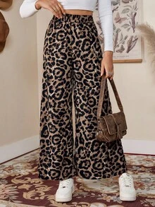LanaWest 豹纹阔腿裤 - 彩色 - 查看 5