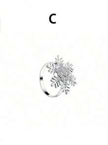 1pc/6pcs/12pcs Christmas Napkin Rings, Gold/Silver Snowflake & Deer Shape Solid Color Alloy Polished Metal Rings, Carved Openwork Design, Christmas Decorations, Tabletop Decor, Wedding, Birthday, Party - Multicolor - View 18