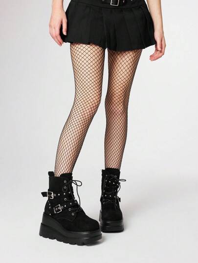 Goth Botas de tobillo de mujer nuevas para otoño/invierno 2024 con puntera redonda, hebilla, suela gruesa y estilo punk en color negro