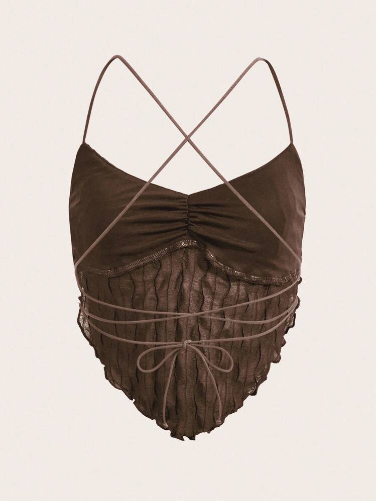 SHEIN ICON Seam Detail Backless Bandana Crop Top | SHEIN USA