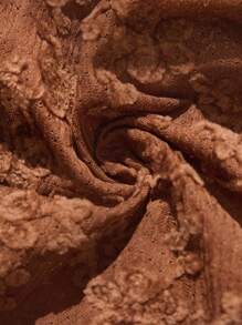 Modelyn 女士纯色刺绣露肩优雅中长连衣裙，时尚、休闲、优雅的女士秋季连衣裙，适合派对、生日和晚会，万圣节服装，以及适合妈妈的连衣裙。时尚、优雅的女士亮片印花植绒面料和弹力面料连衣裙。 - 棕色 - 查看 8