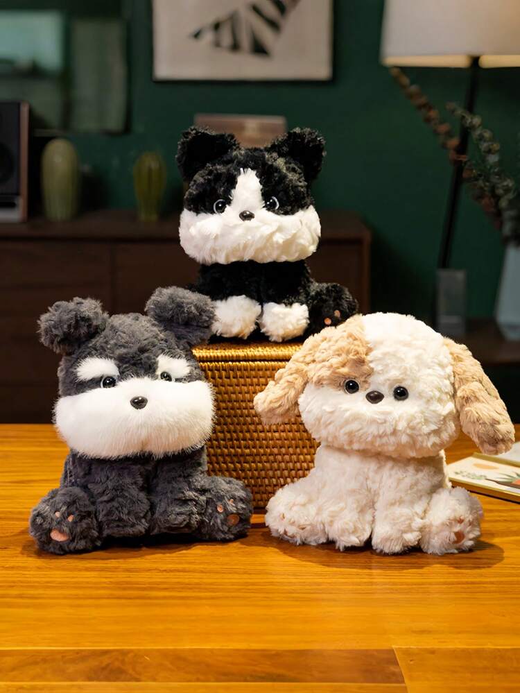 POKOJA LAND 1pc Plush Soft Stuffed Animal Doll Cute Puppy Dog Toy Figure Decor Gift For Women Girls Birthday Christmas Valentine Home Room Decorations Kawaii Pet Lover Present Party Favors Cartoon Animal Stuffed Toy - Multicolor - View 11