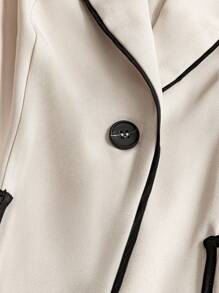 Franclia Women's Elegant Color Blocking Sleeveless Blazer For Summer