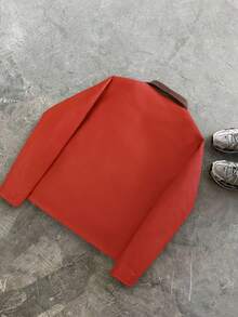 Manfinity EMRG 男士长袖街头风撞色夹克，秋季款 - 彩色 - 查看 3