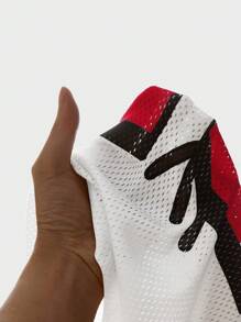 AXEPEAK 多件装街头风格V领短袖宽松数码印花男式T恤 - 紅色 - 查看 6