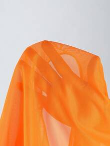 SHEIN Traje de baño de una pieza con estampado floral y bloque de color, con tirantes de espagueti y falda de malla de unicolor para niña preadolescente - Multicolor - Ver 6