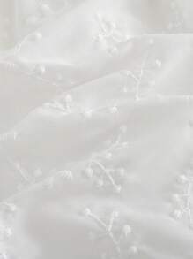 Cozy Pixies Baby Mädchen einfarbiges Kleid mit gesticktem Grafik-Peter-Pan-Kragen, Langarm und Taillenzug