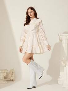 CUCCOO CHICEST 女式尖头花卉装饰高跟踝靴 - 白色 - 查看 11