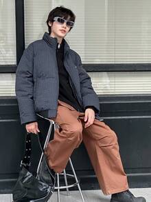 Dazy Kids 青少年（男童）秋季棉服外套 - 藏蓝色 - 查看 2