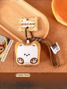 Lindo set de encantos de peluche en forma de pan y llavero de rosquilla con correa - Regalo de juguete de peluche de comida kawaii para decorar bolsos, mochilas y carteras