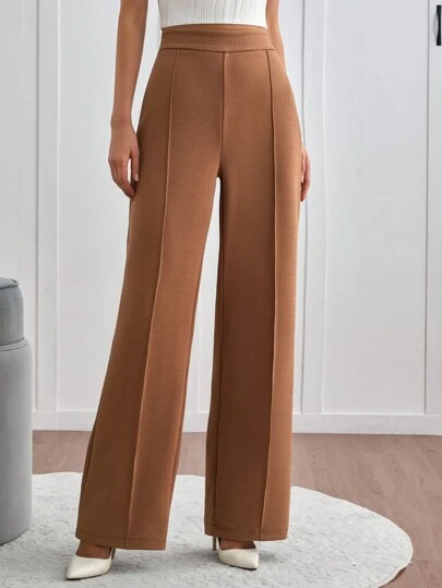 SHEIN Tall Women's Casual Solid Color Commuter Pants