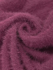 Vivid Eden Suéter de Manga Longa com Laço Decorativo em Cor Sólida para Mulheres, Cardigã Roxo, Cardigã Felpudo, Suéter Roxo, Cardigã Feminino, Cardigã com Laço, Casual para Mulheres, Cardigã com Nó em Laço, Cardigã para Mulheres no Outono e Inverno - Rosa chiclete - Visão 7