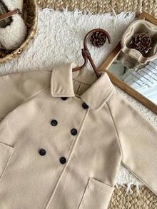 SHEIN Baby Girl Casual Overcoat For Autumn/Winter